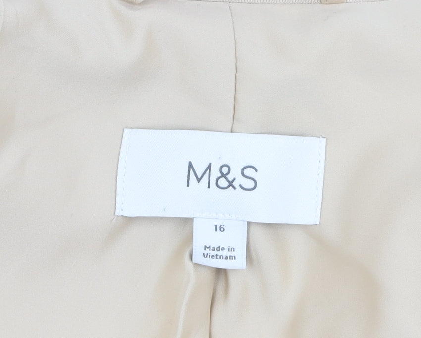 Marks & Spencer Women's Beige Blazer Size 16
