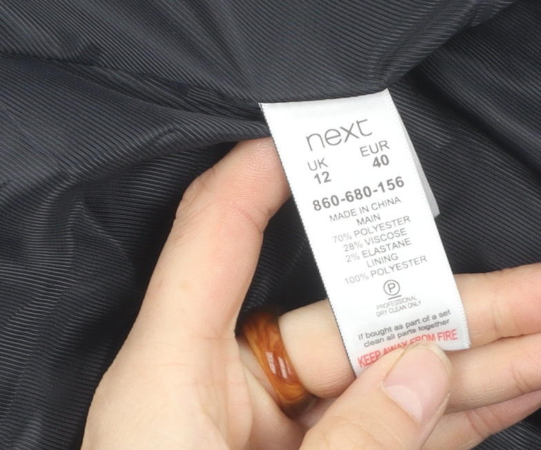 Next Women's Black Pinstripe Blazer Suit Size 12