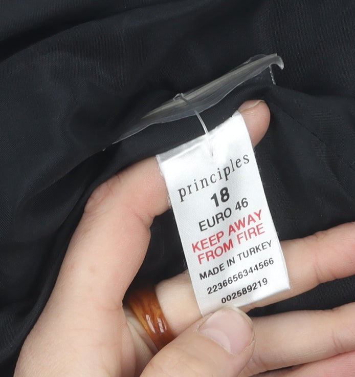 Principles Women's Grey Check Suit Jacket Size 18