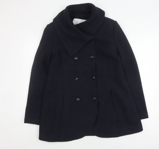 Womens UK Size L Jessica Simpson Blue Pea Coat