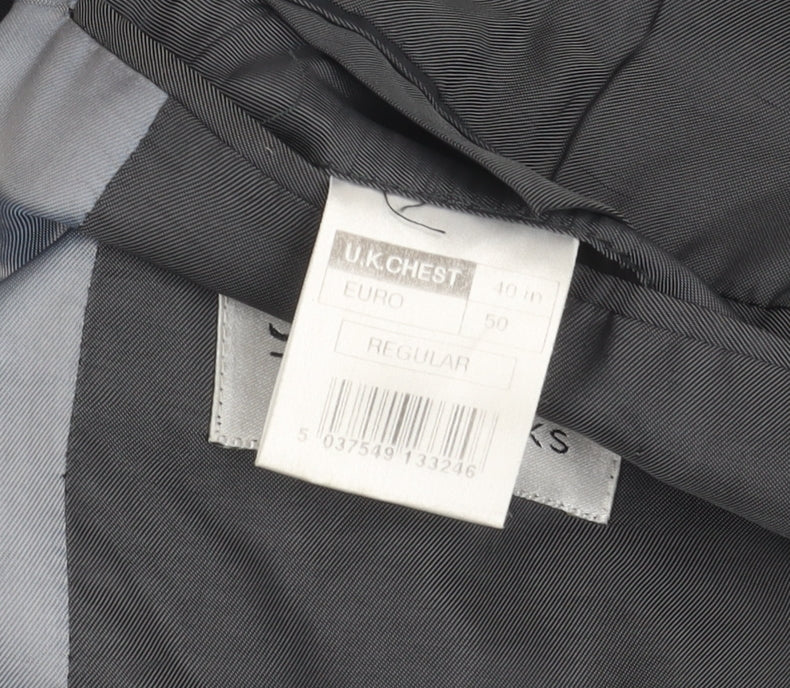 Mens UK Size 40 Jeff Banks Regular Black Suit Jacket
