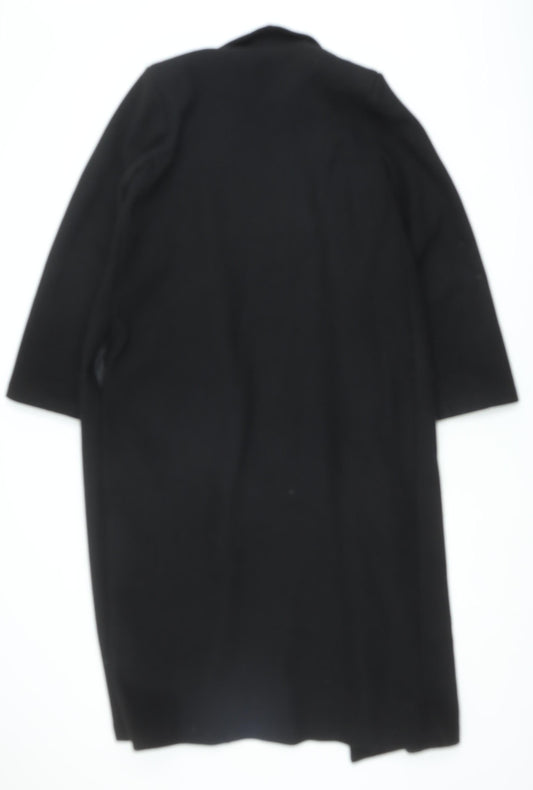 Womens UK Size 8 Boohoo Black Trench Coat