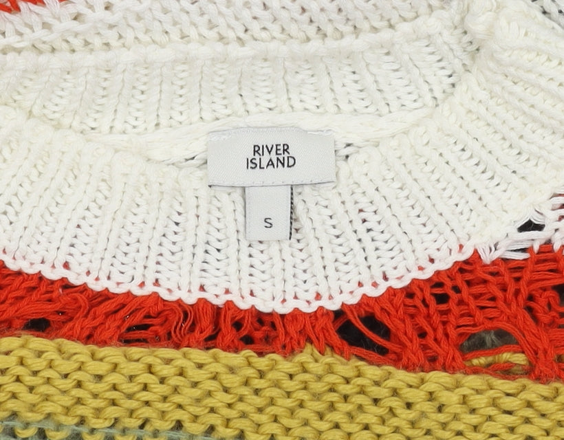 Womens UK Size S River Island Multicoloured Pullover Jumper