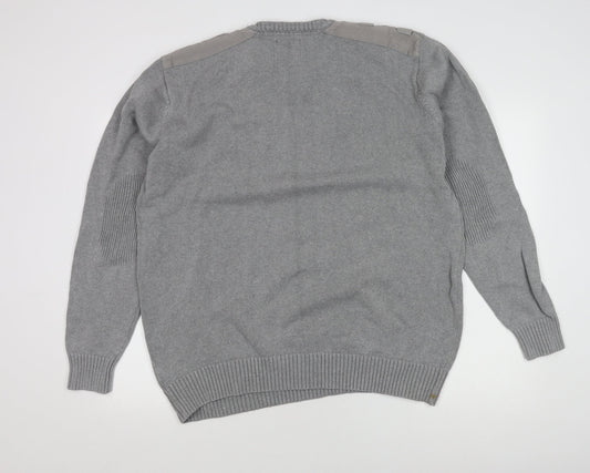 Angelo Litrico Men's Grey Crew Neck Pullover 3XL