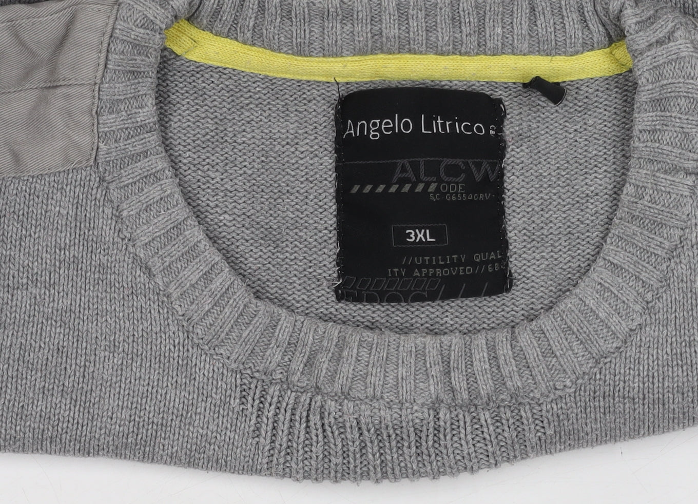 Angelo Litrico Men's Grey Crew Neck Pullover 3XL