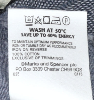 Marks and Spencer Men's Black Corduroy Trousers Size 34