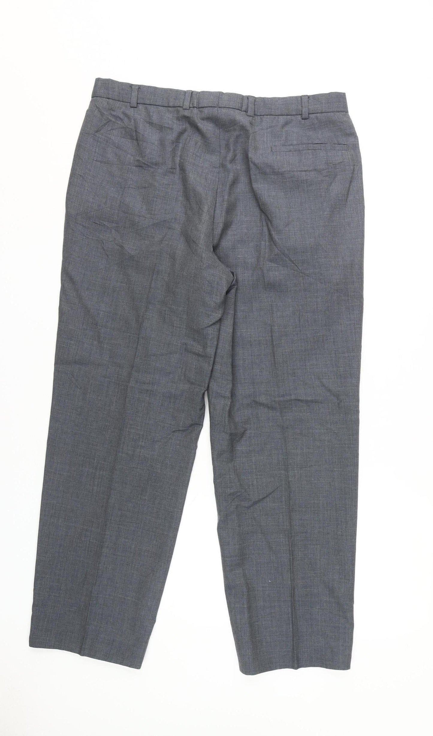 Marks and Spencer Men's Grey Wool Suit Pants L