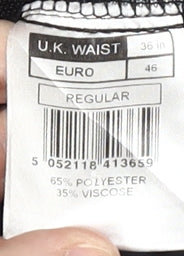 Burton Men's Black Dress Pants, Size 36R, Formal Trousers