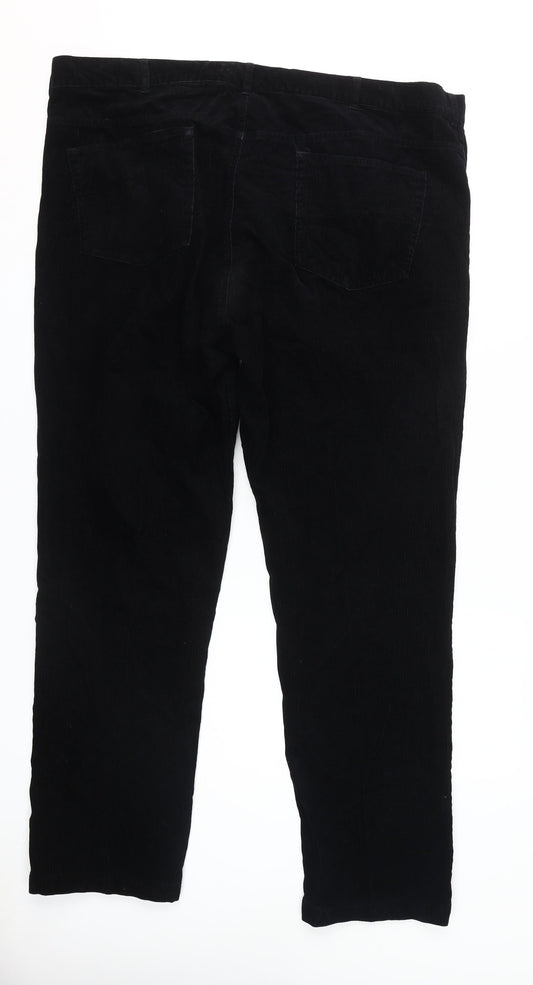Peter Christian Men's Black Corduroy Trousers, Size 44