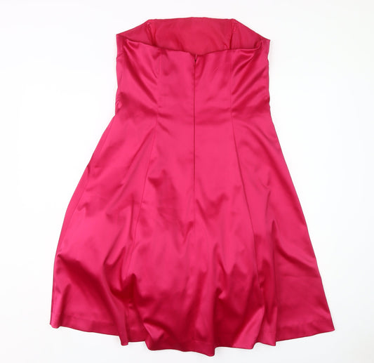 Marks and Spencer Pink Strapless Dress Size 14