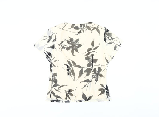 Jacques Vert Women's Ivory Floral Blouse size 12