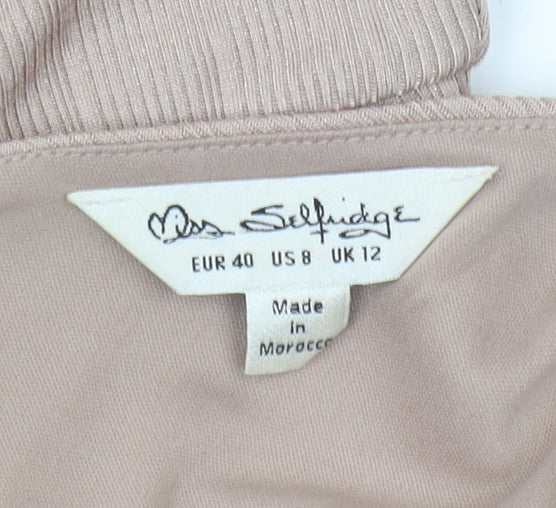 Miss Selfridge Women's Beige Bodysuit Size 12 Slim Fit