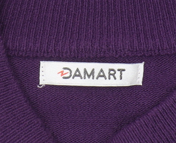 Damart Women's Purple Studded Pullover Jumper Size S