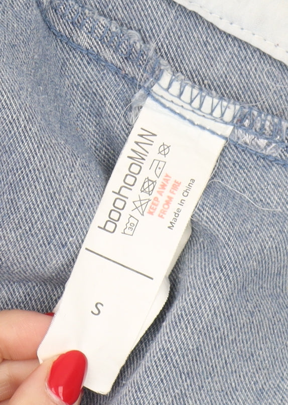 Mens UK Size S boohooMAN Blue Basic Jacket