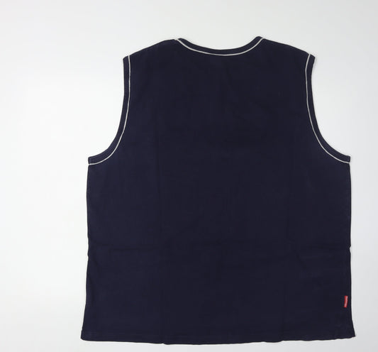 Slazenger Men's Blue 3XL Sleeveless Cotton T-Shirt