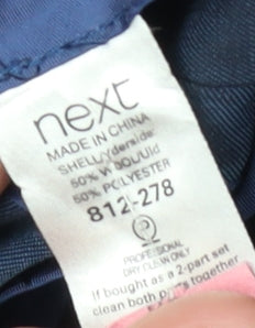 Next Men's Blue Trousers, Size 36, Wool Blend, Business Formal