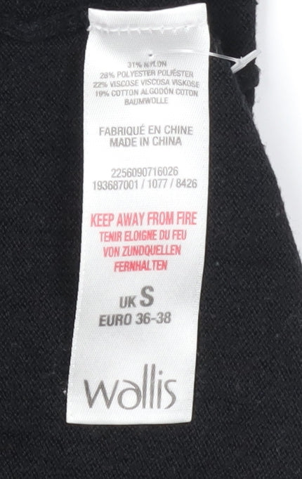 Womens UK Size S Wallis Black Cardigan Jumper