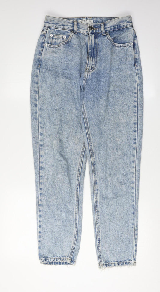 Womens UK Size 8 Pull&Bear Relaxed Fit Mom Blue Jeans