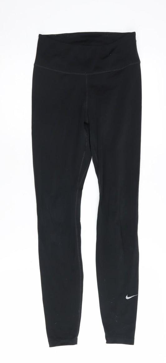 Womens UK Size XS Nike Slim Fit Leggings Black Trousers