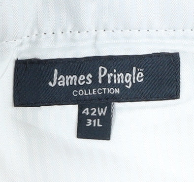 James Pringle Men's Green Corduroy Trousers 42W 31L