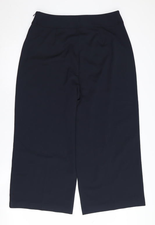 Womens UK Size 14 Oasis Regular Fit Black Trousers