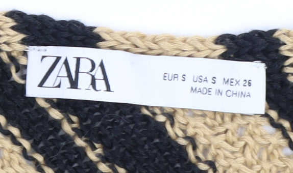 Womens UK Size S Zara Multicoloured Wrap Jumper