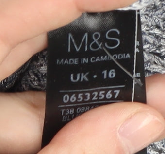 Womens UK Size 16 Marks and Spencer Grey Pullover Jumper