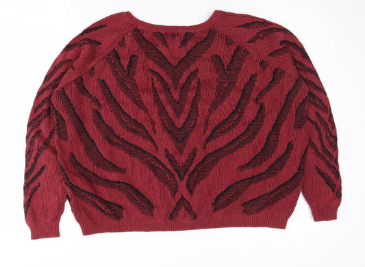 Womens UK Size 10 River Island Red Pullover Jumper