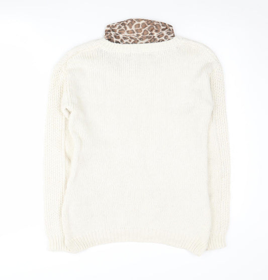 Womens UK Size 8 NEXT Ivory Pullover Jumper