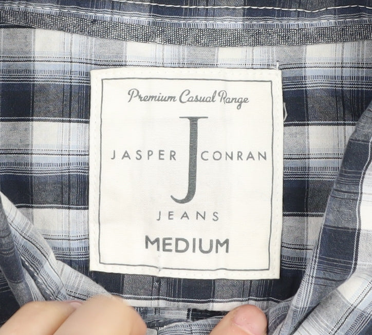 Jasper Conran Men's Blue Check Shirt Medium