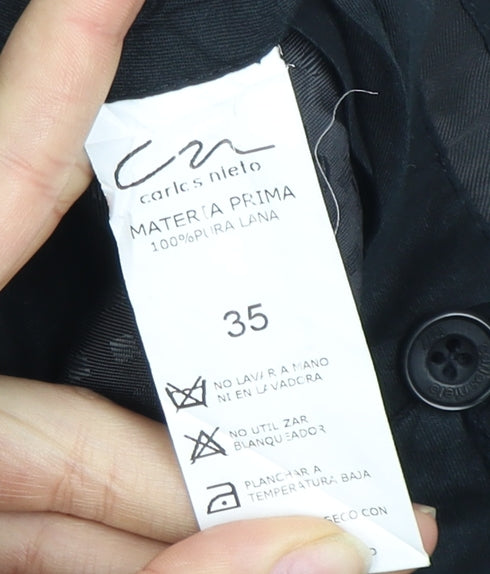 Mens UK Size 35 Reda Black Trousers