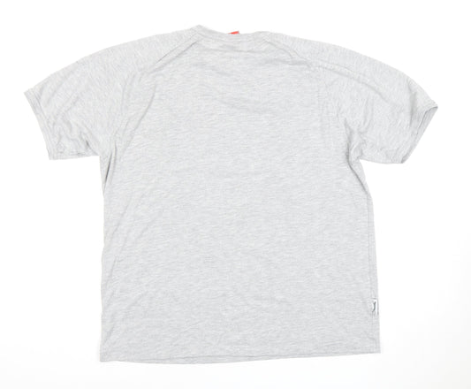 Slazenger Men's Grey L T-Shirt, V-Neck, Excellent Condition