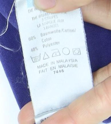 Adidas Men's Purple T-Shirt Size L Sports Logo