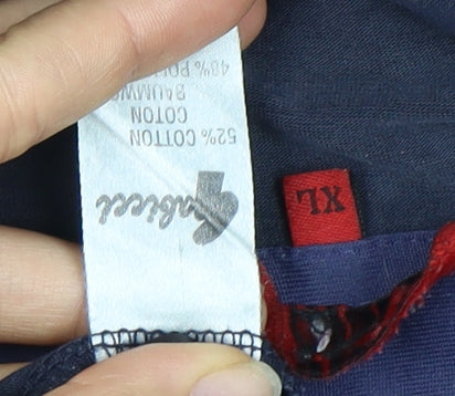 Freesia Men's Polo Shirt 7XL Blue Short Sleeve Buttoned