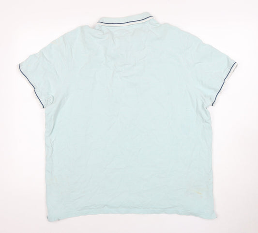 Maine Men's Blue Short Sleeve Polo Shirt 7XL