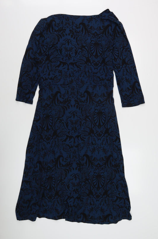 Kaliko Women's Blue Floral Dress Size 14