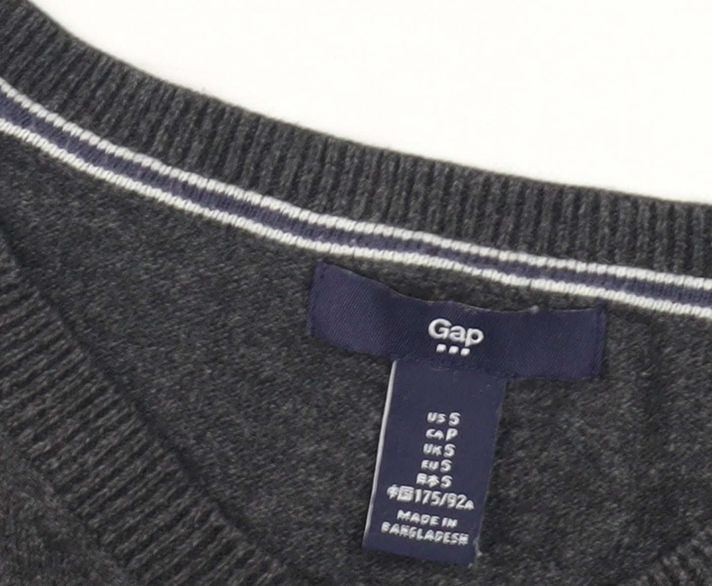 Gap Men's Grey Wool Pullover Jumper - Size S
