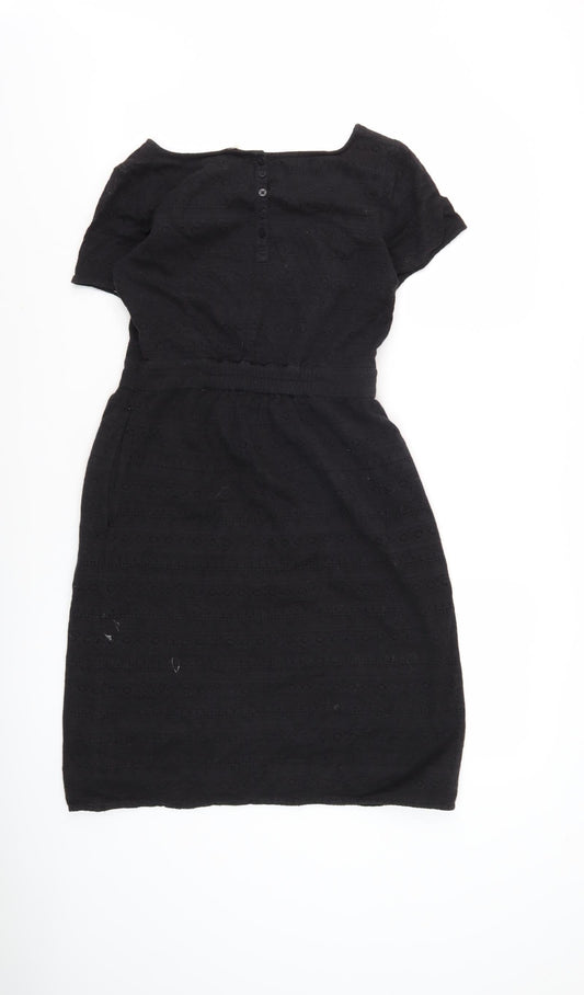 Fat Face Black Dress, Women, Size 8, Short Sleeve, Casual