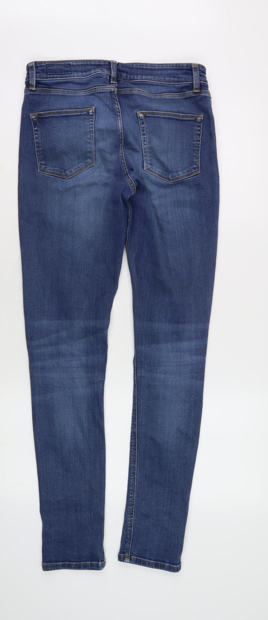 Additional front view of ASOS Women's Blue Skinny Jeans, size 32