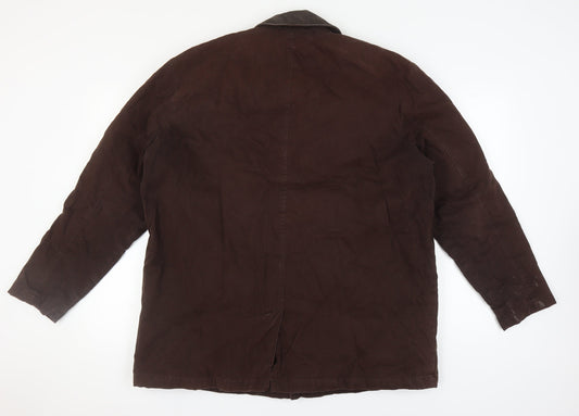 Mens UK Size XL Thomas Nash Brown Overcoat