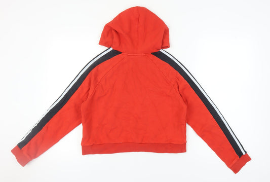 Adidas Women Red Hoodie, Size 8, Pullover Style