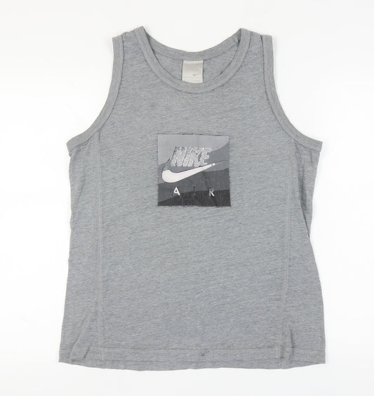 Mens UK Size M Nike Grey Gym & Training Running & Jogging Tank