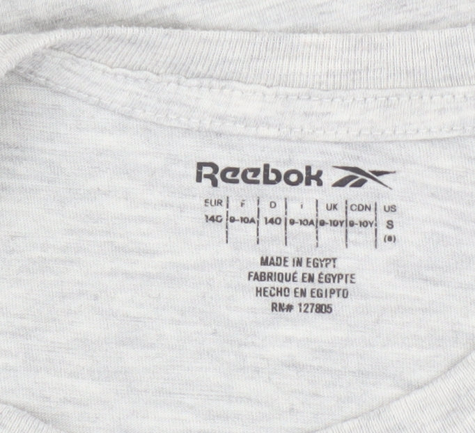Reebok Boys Grey T-Shirt, 9-10 Years, Basic Crew Neck