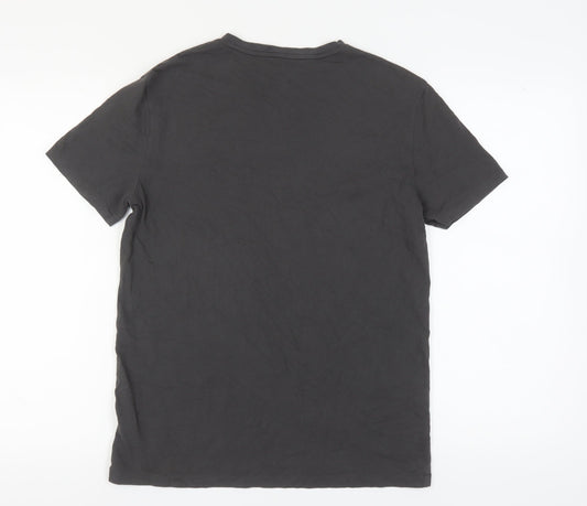 Ralph Lauren Men's Black Cotton V-Neck T-Shirt - Size S
