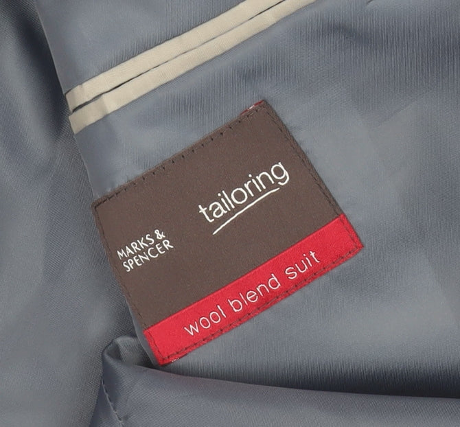 Mens UK Size 40 Marks and Spencer Regular Blue Suit Jacket