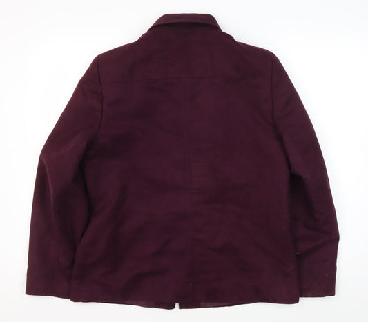 Womens UK Size 14 No Data Purple Basic Jacket