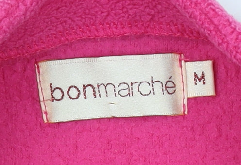 Bonmarché Women's Pink Fleece Sweatshirt, M, Regular Fit