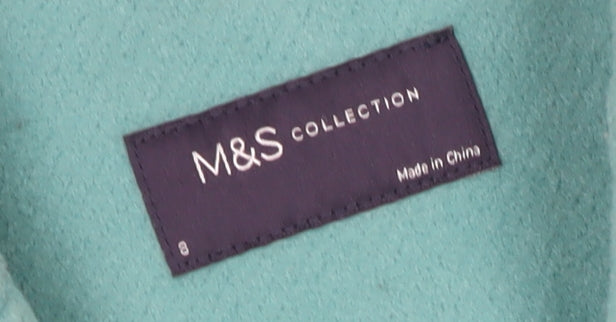 Womens UK Size 8 Marks and Spencer Green Overcoat