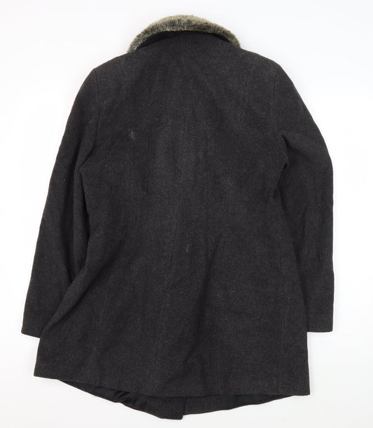 Womens UK Size 12 NuAge Black Pea Coat