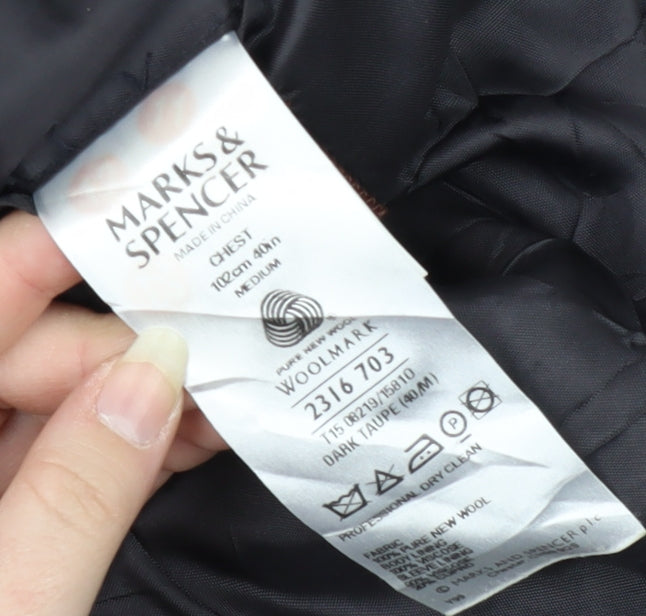 Mens UK Size 40 Marks and Spencer Regular Grey Suit Jacket